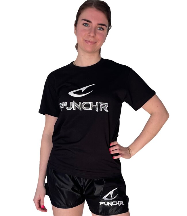 PunchR™ Logo's Sportswear T-Shirt Cotton Black White