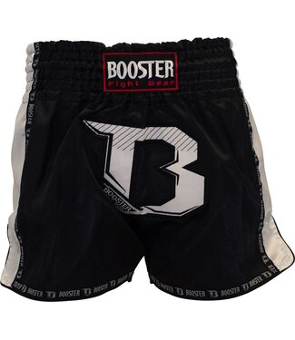 Booster Booster Muay Thai Short TBT Pro Schwarz Weiß Kickbox-Shorts