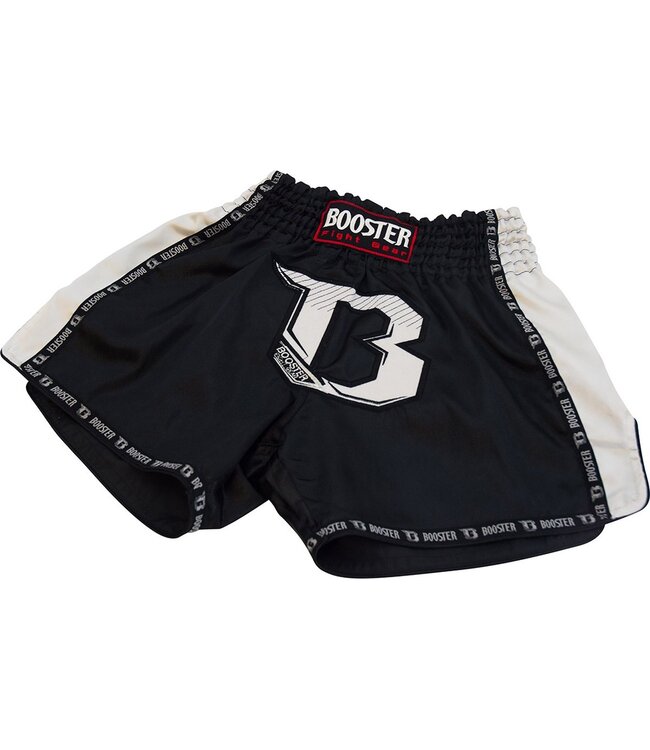 Booster Muay Thai Short TBT Pro Black White Kickboxing Shorts