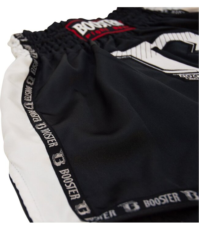Booster Muay Thai Short TBT Pro Zwart Wit Kickboks Broekje