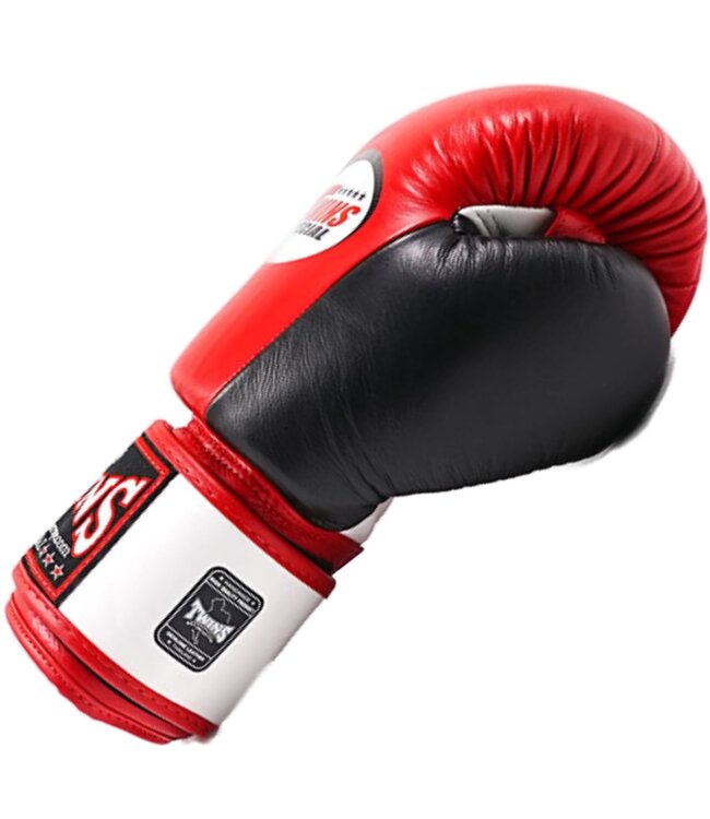 Twins Special BGVL3 Air Flow Leder Boxhandschuhe Rot Weiß Schwarz – Muay Thai & Kickboxen
