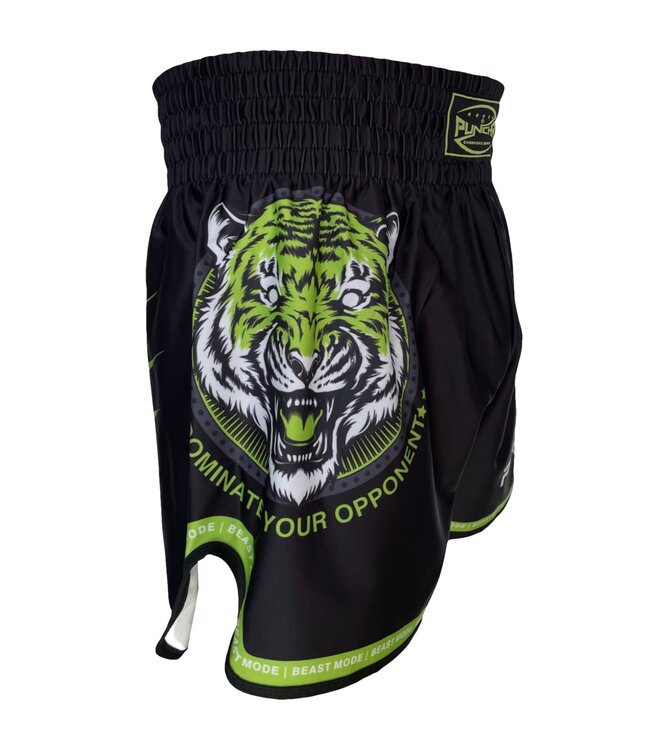 PunchR™ Dominate Tiger Muay Thai Kampfshorts Schwarz Grün