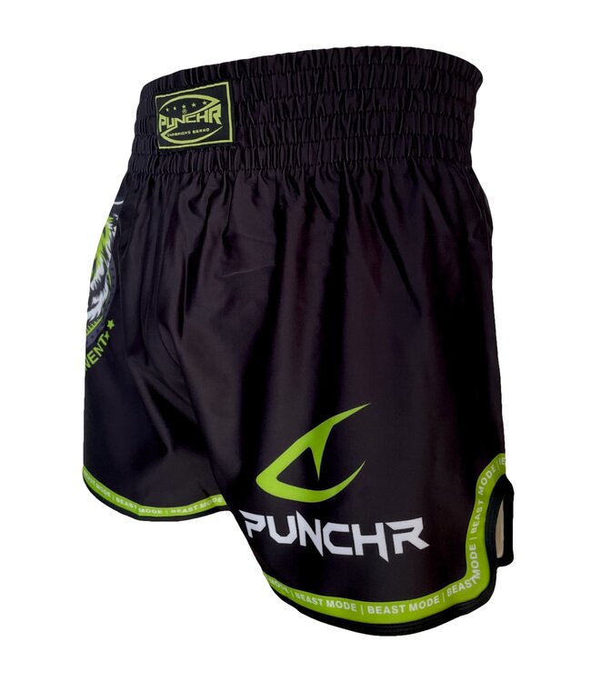 PunchR™ Dominate Tiger Muay Thai Fight Short Zwart Groen