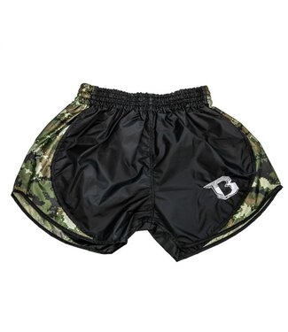 Booster Booster Kickboxing Shorts Retro Hybrid Schwarz Camo Grün