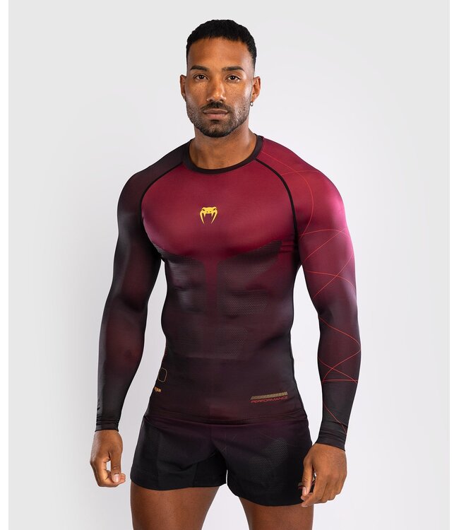 Venum Venum Tactical XT Rash Guard L/S Zwart Bordeaux Goud