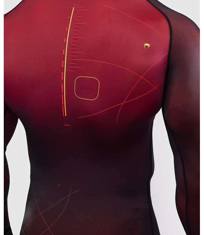 Venum Tactical XT Rash Guard L/S Black Burgundy Gold