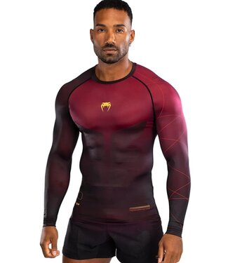 Venum Venum Tactical XT Rash Guard L/S Black Burgundy Gold