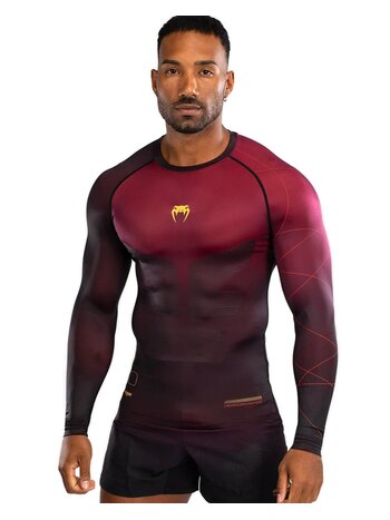 Venum Venum Tactical XT Rash Guard L/S Zwart Bordeaux Goud
