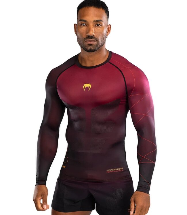Venum Tactical XT Rash Guard L/S Zwart Bordeaux Goud