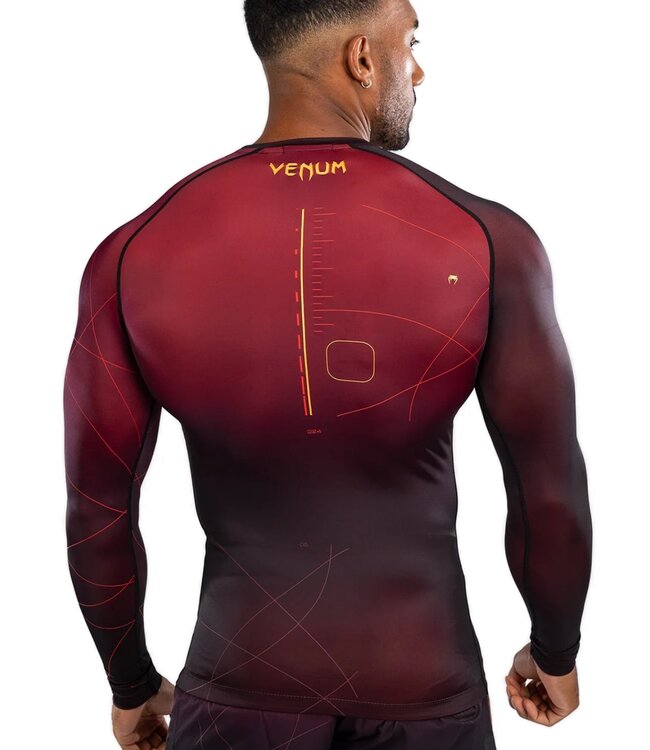Venum Tactical XT Rash Guard L/S Schwarz Burgund Gold