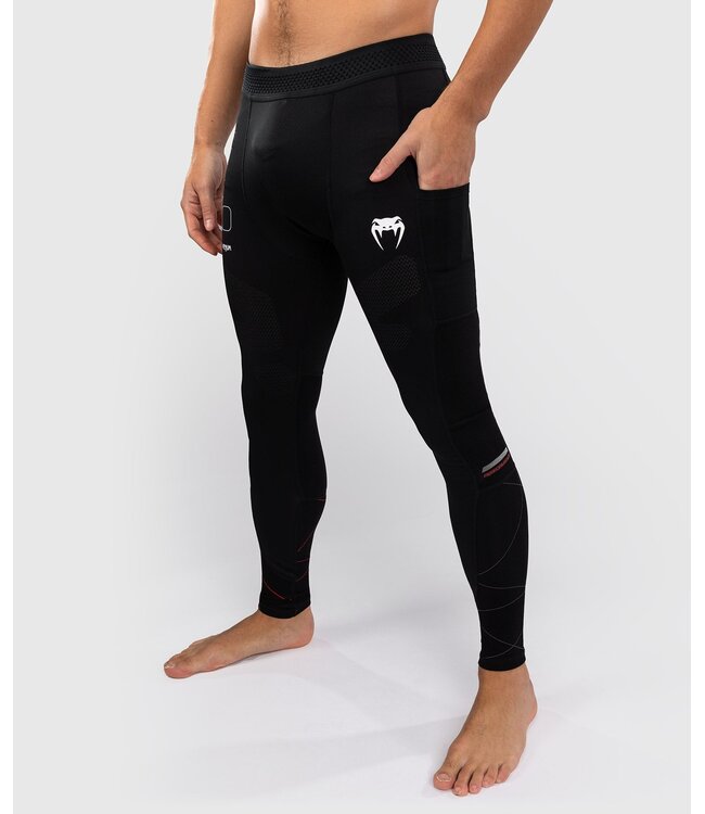 Venum Tactical XT Sports Leggings Spats Black Fire Red