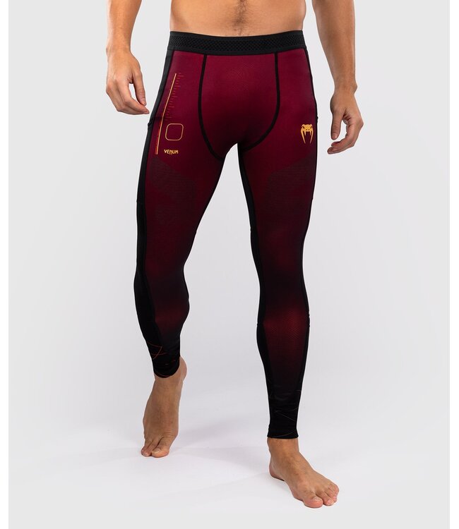 Venum Tactical XT Sports Leggings Spats Black Burgundy Gold