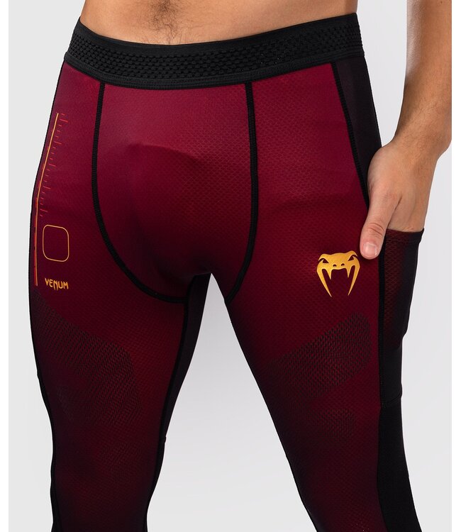 Venum Tactical XT Sport Leggings Spats Schwarz Burgund Gold