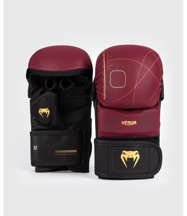 Venum Tactical XT Sparring Gloves Burgundy Black Gold