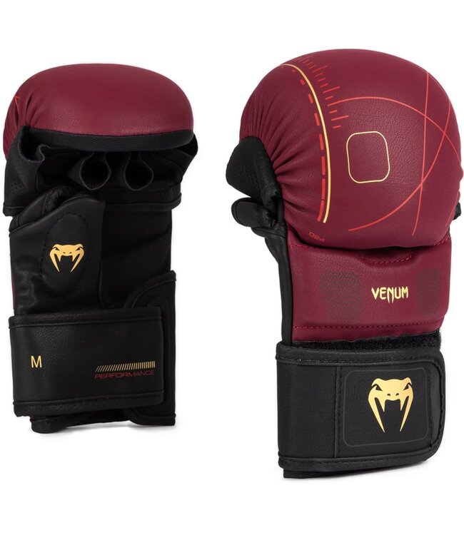 Venum Tactical XT Sparring Gloves Burgundy Black Gold