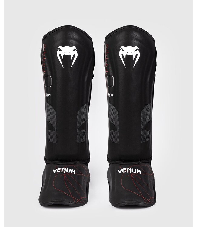 Venum Tactical XT Kickboxing Schienbeinschoner Schwarz Feuerrot