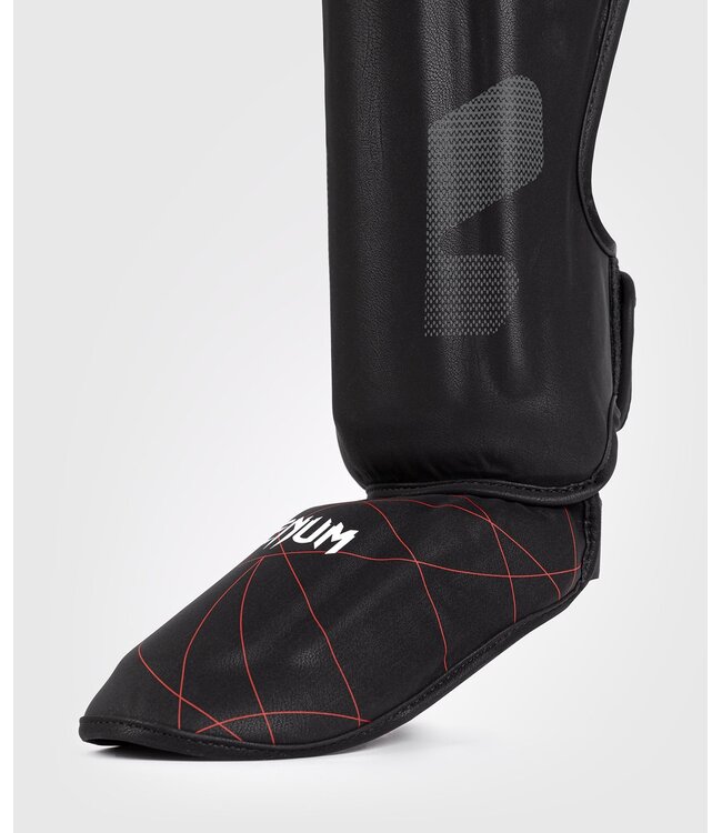 Venum Tactical XT Kickboxing Schienbeinschoner Schwarz Feuerrot