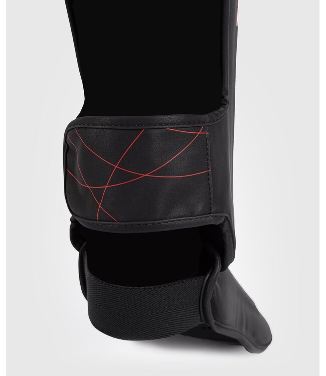Venum Tactical XT Kickboxing Shinguards Black Fire Red