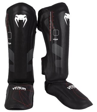 Venum Venum Tactical XT Kickboxing Shinguards Black Fire Red