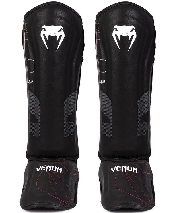 Venum Tactical XT Kickboks Scheenbeschermers Zwart Vuurrood