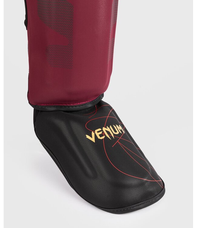 Venum Venum Tactical XT Kickboks Scheenbeschermers Burgundy Zwart Goud
