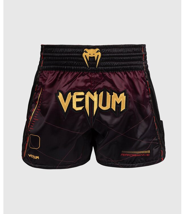 Venum Venum Tactical XT Muay Thai Shorts Burgundy Black Gold