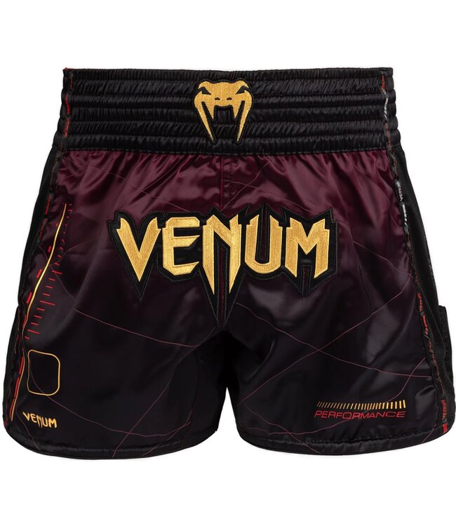 Venum Venum Tactical XT Muay Thai Shorts Bordeaux Zwart Goud