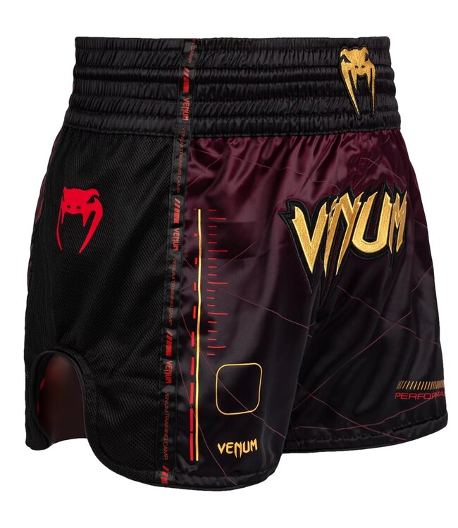 Venum Venum Tactical XT Muay Thai Shorts Bordeaux Zwart Goud