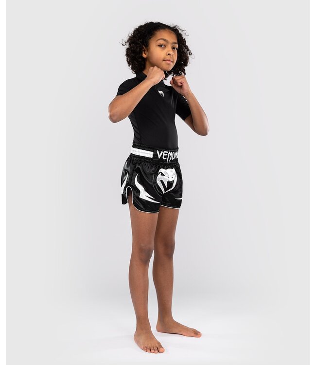 Venum Venum Inferno Kinder Muay Thai Shorts Schwarz Weiß