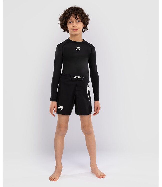 Venum Light Kids Fight Shorts Black White