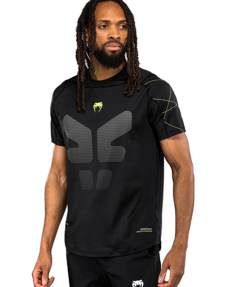 Venum Venum Training Camp 4.0 Dry Tech T-shirt Black Neon Green