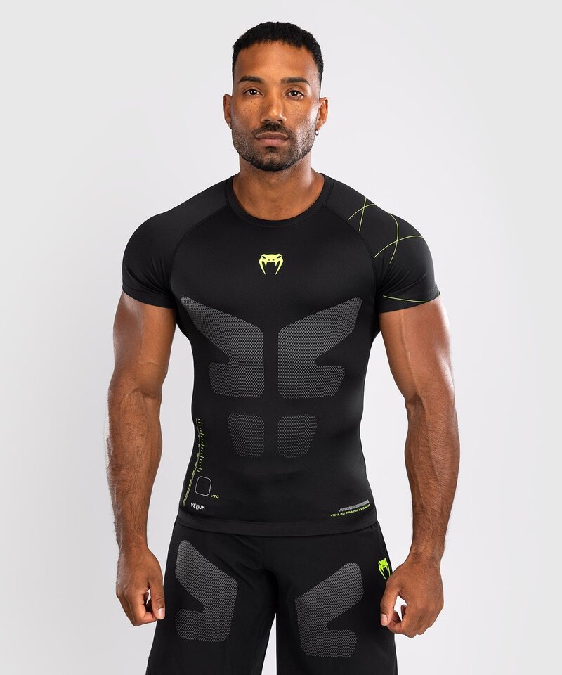 Venum Venum Training Camp 4.0 Rashguard Zwart Neon Groen