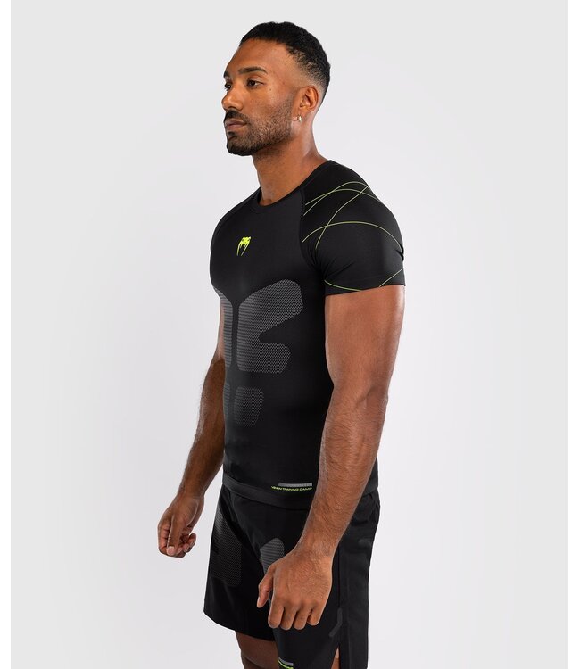 Venum Training Camp 4.0 Rashguard Zwart Neon Groen