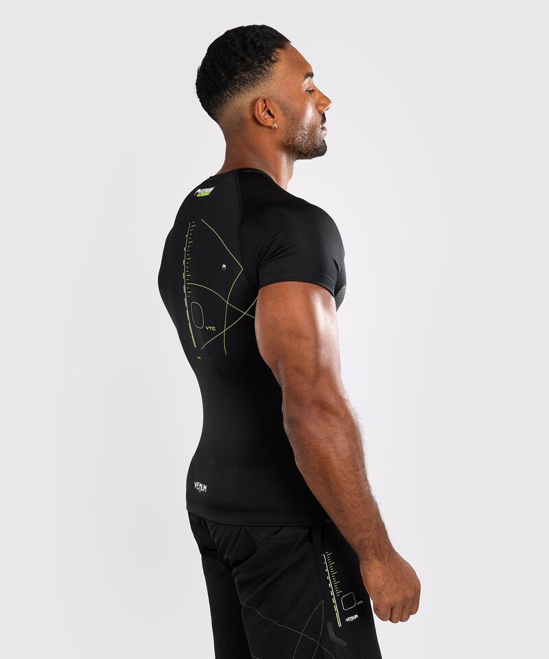 Venum Venum Training Camp 4.0 Rashguard Zwart Neon Groen