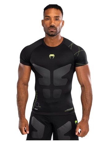 Venum Venum Training Camp 4.0 Rashguard Zwart Neon Groen