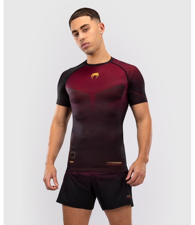 Venum Tactical XT Rash Guard Burgund Schwarz Gold