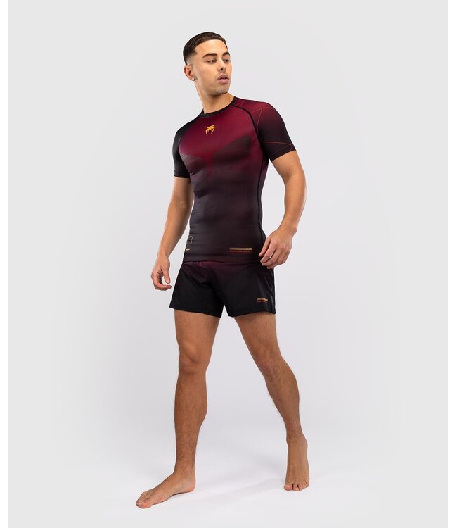 Venum Tactical XT Rash Guard Burgundy Black Gold