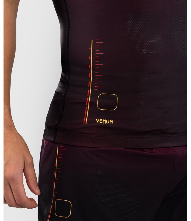 Venum Tactical XT Rash Guard Burgundy Black Gold