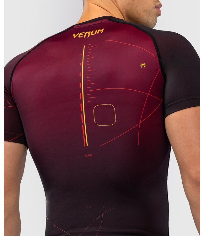 Venum Tactical XT Rash Guard Burgund Schwarz Gold