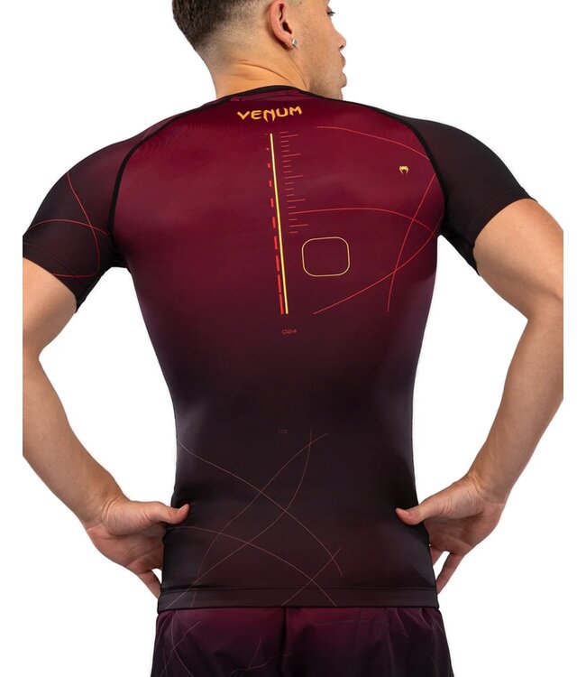 Venum Tactical XT Rash Guard Burgundy Black Gold