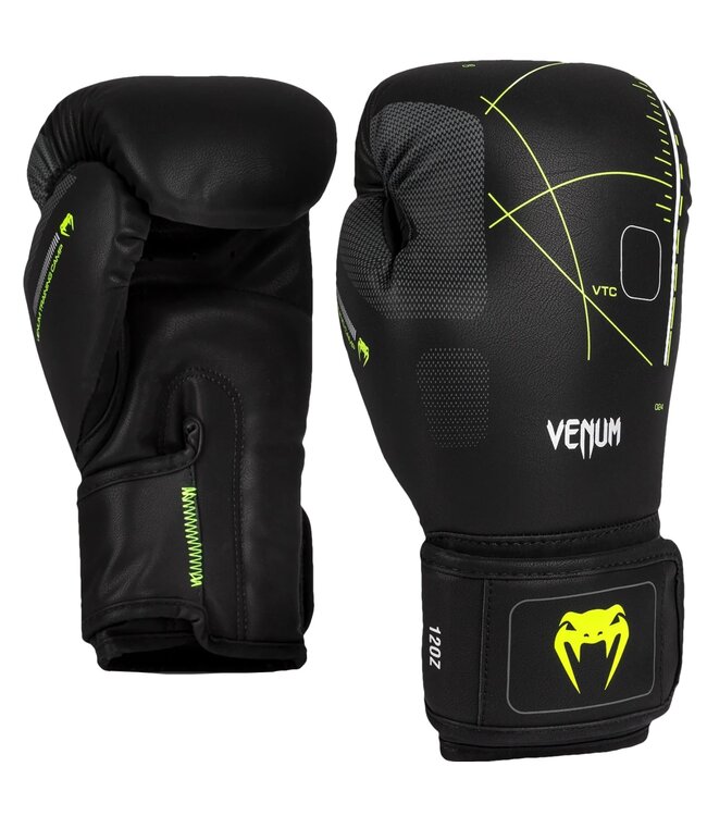 Venum Training Camp 4.0 Boxing Gloves Black Neo Green
