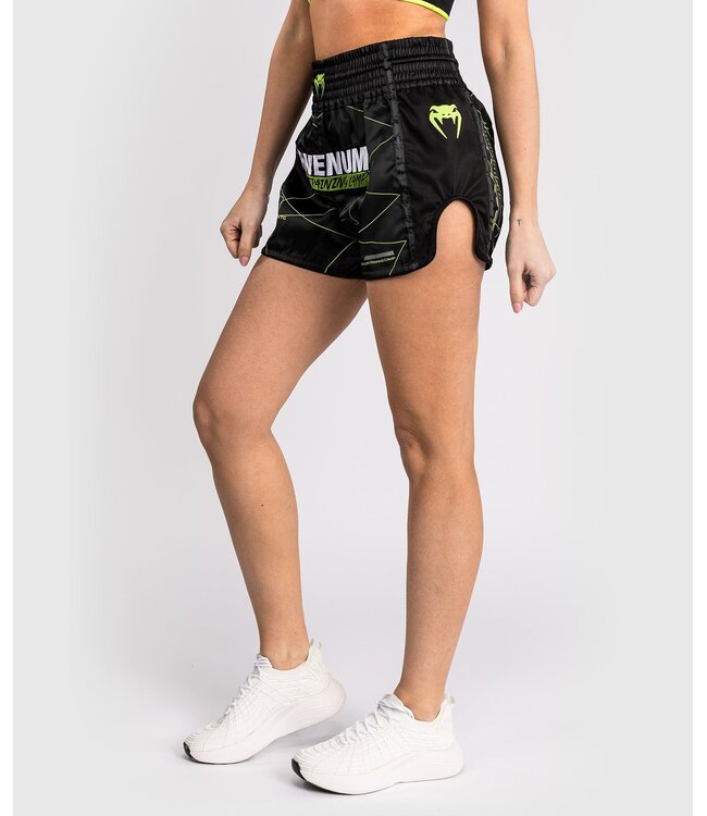 Venum Training Camp 4.0 Women Muay Thai Short Black Neon Green