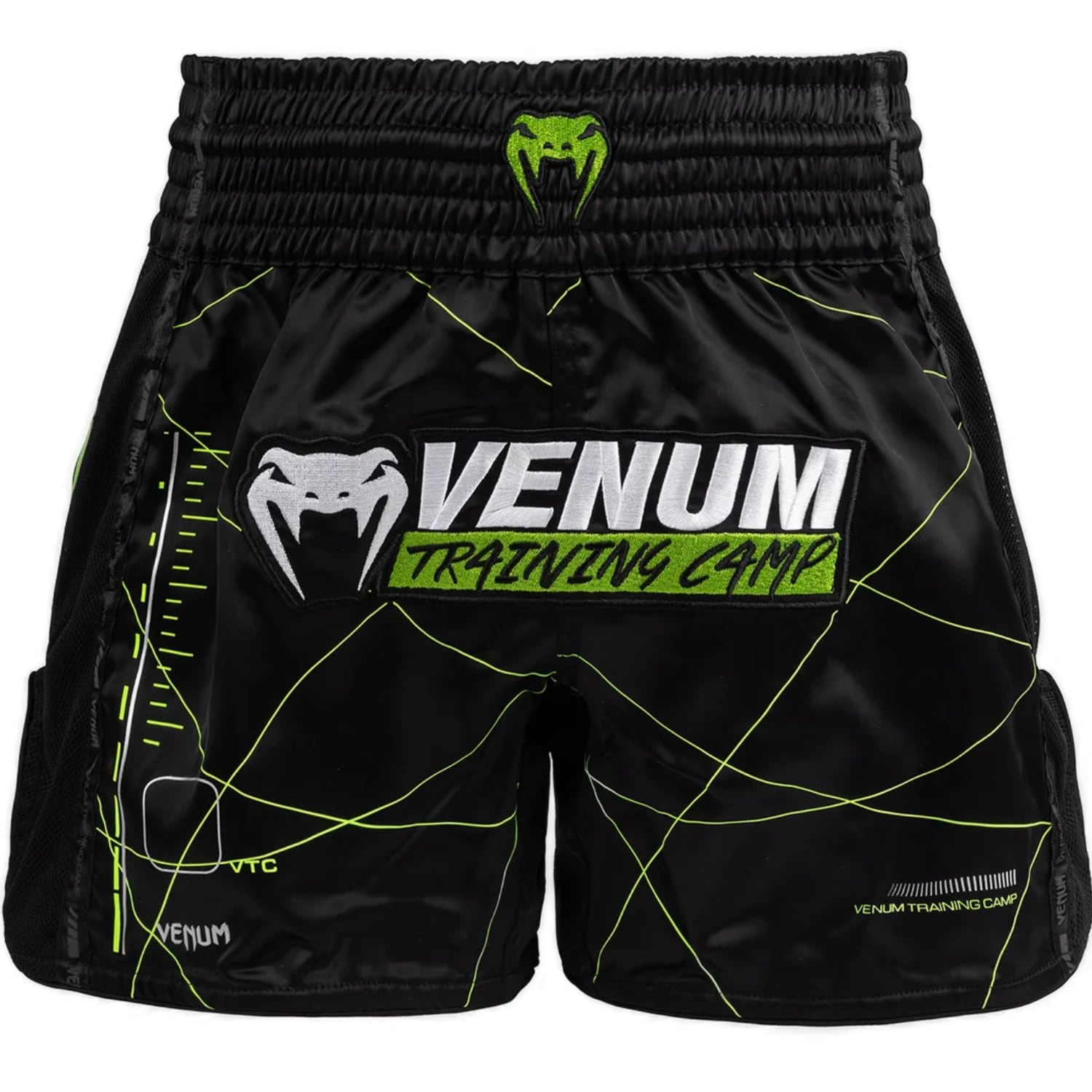 Venum Training Camp 4.0 Muay Thai Short - Black Neo Green
