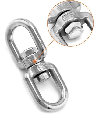 PunchR™  Swivel M8 Drehwirbel 360° Edelstahl Boxsack 300 kg
