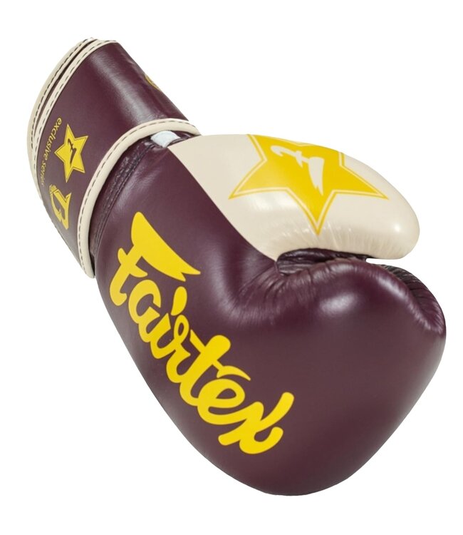 Fairtex x Booster Kickboxing Gloves FXB BG V2 Brown Creme Yellow