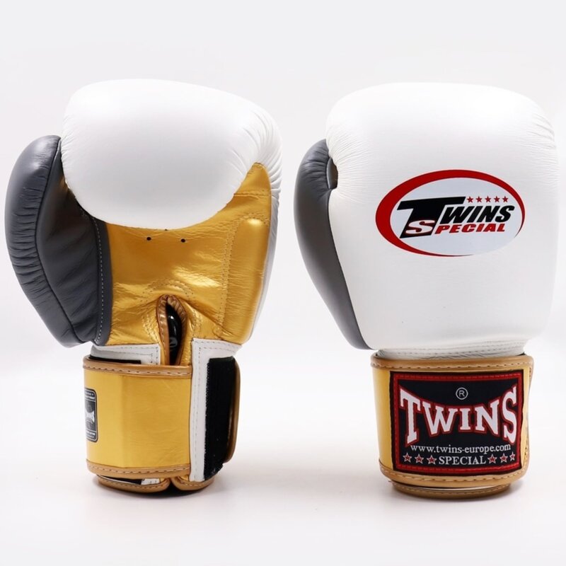 Twins Special Twins (Kick)Bokshandschoenen BGVL 4 Wit Goud Grijs