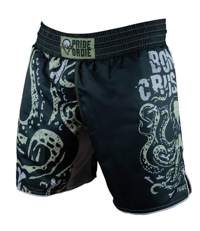 PRiDEorDiE Fight Short Bone Crusher V.2 Zwart