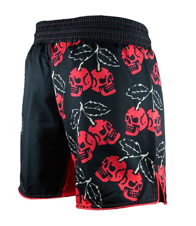 PRiDEorDiE Fightshorts Cherry Choke Zwart