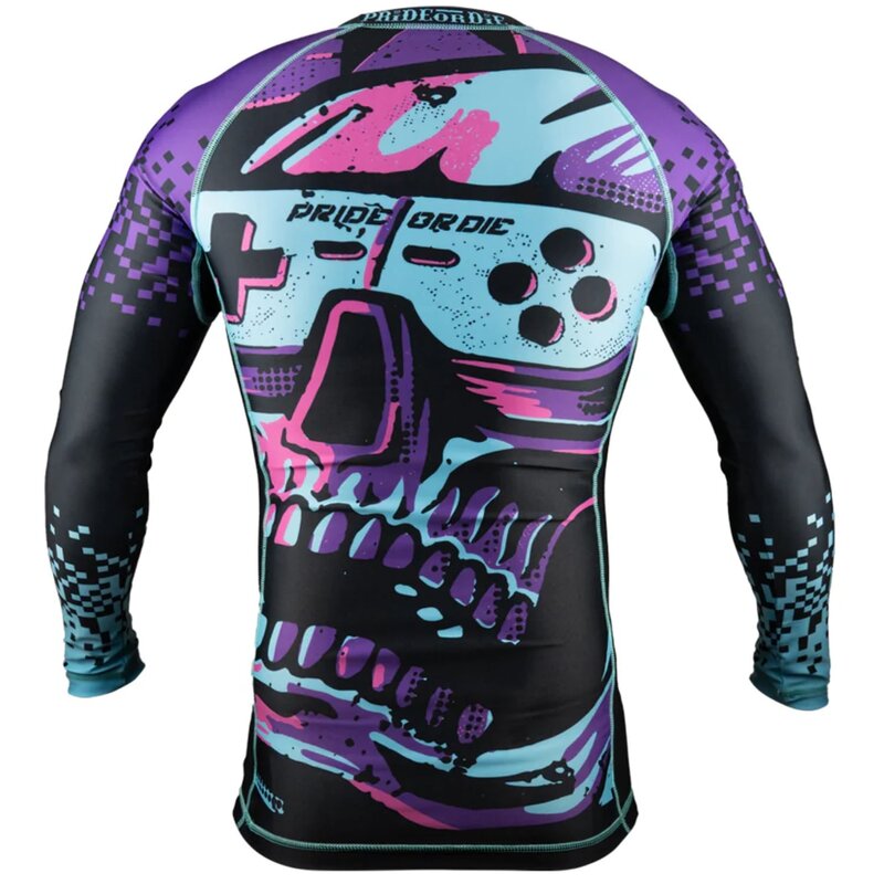 Pride or Die PRiDEorDiE Rash Guard Violent Reality Long Sleeves Black