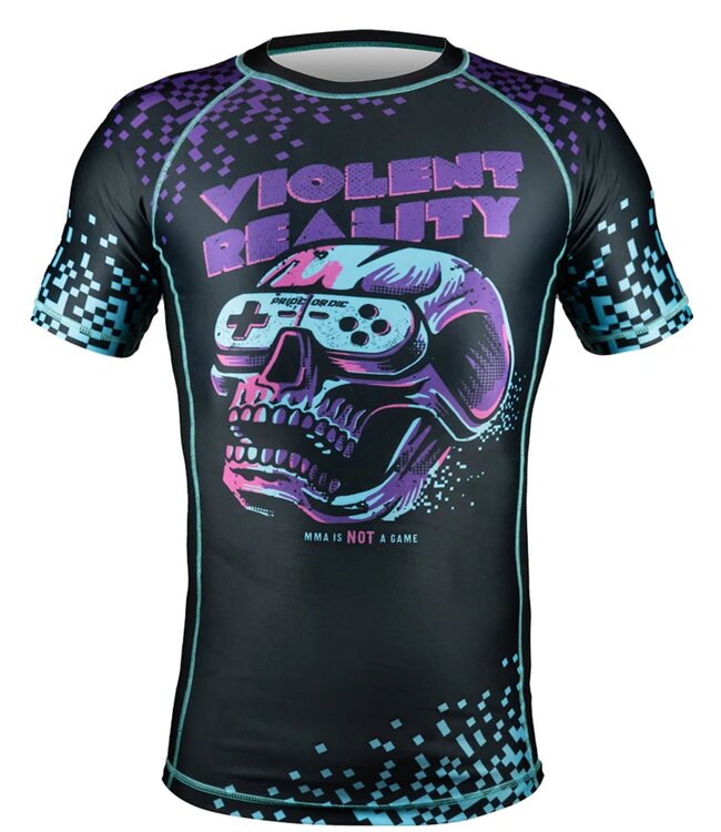 PRiDEorDiE Rash Guard Violent Reality Black